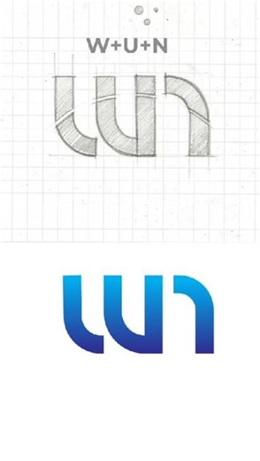 How to Create a Powerful W+U+N Logo Combination | Modern Monogram Logo Design Tutorial 🔥#WUNLogo #Ai