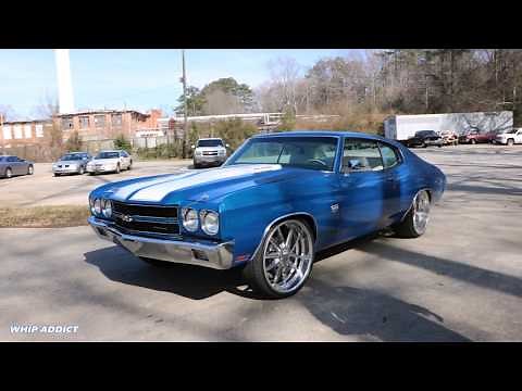 WhipAddict: Burnout Action, 70' Chevy Chevelle SS on Budnik 22s, 400 Small Block, White Interior