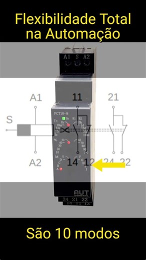 Relé de Tempo Multifuncional #automação #paineldecontrole #eletrica