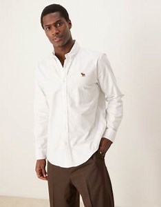Abercrombie & Fitch icon logo oxford shirt in white | ASOS