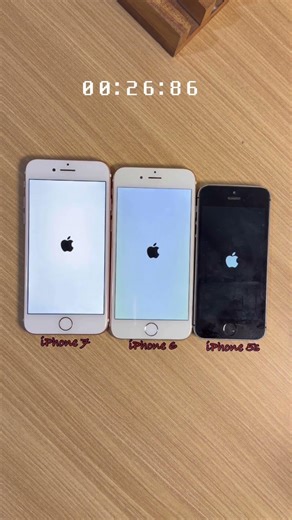 Test boot iPhone 7 vs iPhone 6 vs iPhone 5s
