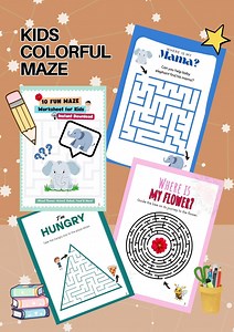 Fun & Colorful Printable Maze for Kids 2-6 Years (instant Download) - Etsy UK