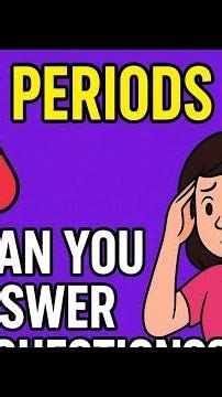 Girls Periods Quiz | Menstrual Health Quiz | Can You Answer These? 🔥#youtubeshorts #shortsfeed #grow