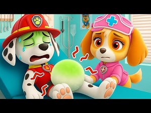 Marshall is Sick! 😷 Skye Becomes a Doctor | PAW Patrol Hospital Episode