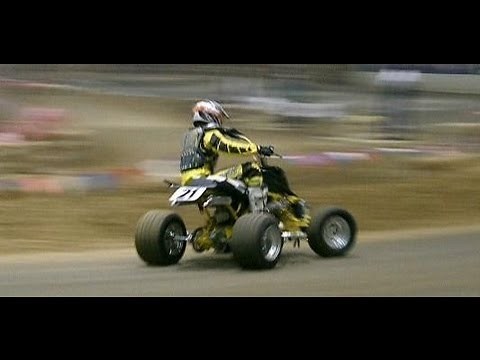 Banshee Flat Track quads racing video Flat Track ATV race video dirt track