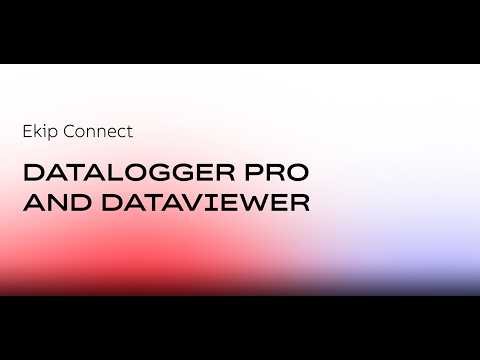 Ekip Connect: How to use Datalogger PRO & Dataviewer