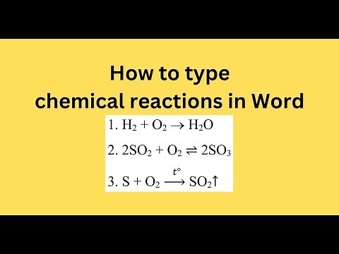 How to type chemical reactions in Ms Word