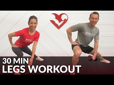 Leg Workout with Dumbbells at Home - 30 Minute Legs and Glutes Lower Body Workout with Weights
