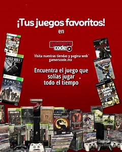 Encuentra una gran variedad de títulos de las que fueron tus plataformas favoritas Visita www.gamerscode.mx y checa nuestro inventario | Gamers Code