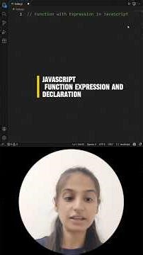 JavaScript Function Expression vs Function Declaration | Hindi Explanation with Examples