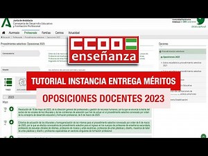 Tutorial Procedimiento para adjuntar méritos para las Oposiciones Docentes.