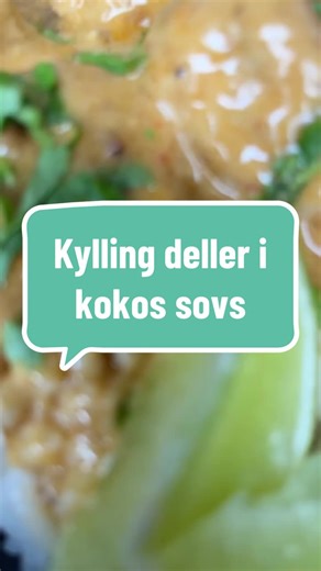 Thai inspireret kylling deller med kokos sovs