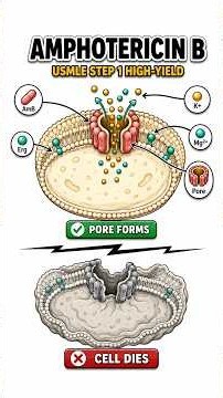Amphotericin B Mechanism of Action — Polyene Antifungals Explained | USMLE Step 1 #usmle #step1