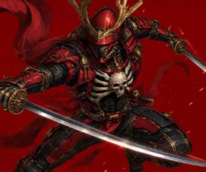 Red Cyborg Samurai Live Wallpaper - MyLiveWallpapers.com