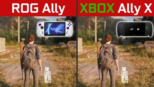 华硕 ROG Ally vs. XBOX Ally X 掌机- 10款游戏FPS对比 | 17W \ 35W