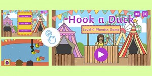 Level 4 Phonics Hook a Duck Reading Game