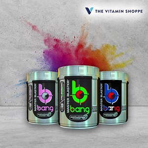 4.7K views · 66 reactions | You already LOVE their energy drinks, so we know you’re going to dig BANG Energy’s NEW Master Blaster pre-workout! Made with patented Super Creatine, every scoop supports the energy you need to go hard and build muscle. Try it in Star Blast, Sour Heads, or Cotton Candy. | The Vitamin Shoppe | Facebook
