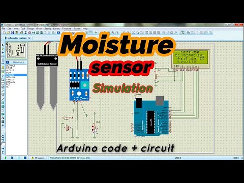 moisture sensor with arduino and lcd display |moisture sensor simulation in proteus |E Infotainment