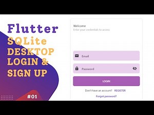 Flutter SQLite Desktop App Login & Sign Up | Speed coding