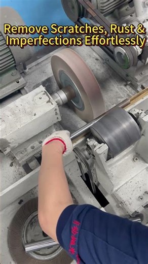 Industrial Pipe Polisher: Transforming Tube in Factory #machine #polishing