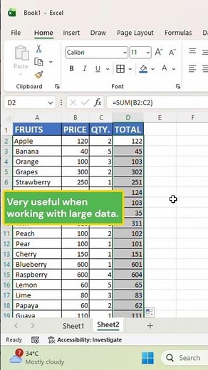 Double Click to Auto Fill Data | Double Click Fill Data | Double Click Fill Handle in Excel #shorts