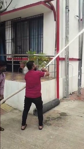 "High-Pressure Fire Hose Testing – Fire Safety System Demonstration | SEWP SERVICES Pvt. Ltd."
