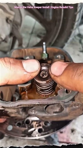 Master the Valve Keeper Install | Engine Rebuild Tips #shortvideo #mechanic #pistons