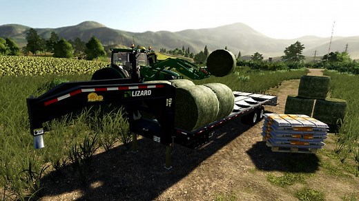 22FT GOOSENECK BALING TRAILER V1.1 - FS19 mod - FS19.net