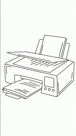printer machine drawing!