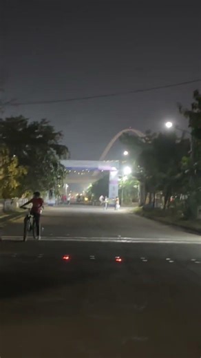 Cyber City Nights 🌃 Blinking Red Lights | Biswa Bangla Gate