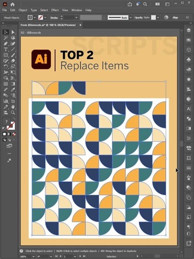 Top 5 scripts to 'hack' your design speed in Illustrator!#benocds #illustratortutorial #scripts