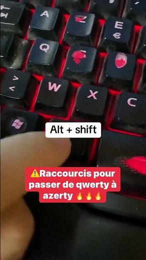 Keyboard shortcuts that let you easily switch from QWERTY to AZERTY! #everyone #tip #keyboard
