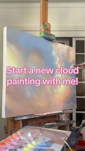 There’s nothing better than starting a new painting #fypシ #oilpainting #art #artistsoftiktok #paintersoftiktok #clouds #fyp