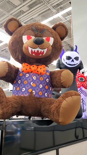 Two face Teddy bear inflatable #halloweendecorations #inflatable #walmart #halloween #gemmy #teddy