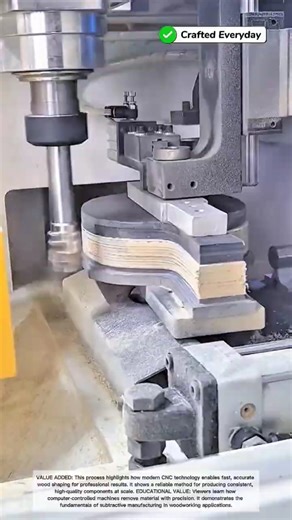 High-Speed CNC Wood Milling for Precision Crafting #craftedeveryday