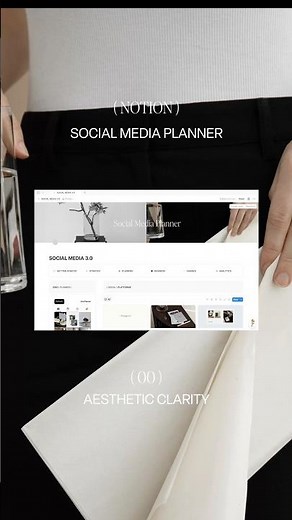 Is this the MOST beautiful Notion template? #notion #socialmediaplanner #notiontemplate #notionsetup