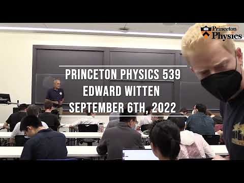 Lecture 1 - Physics with Witten