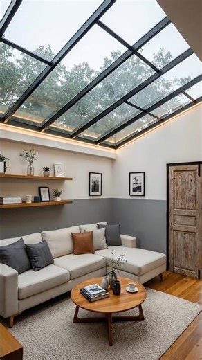 Glass Ceiling Room Glow Up That's Actually Crazy #makeover #beforeandafter #diy