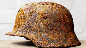 Very Rusty WW2 German Helmet Restoration and Preservation