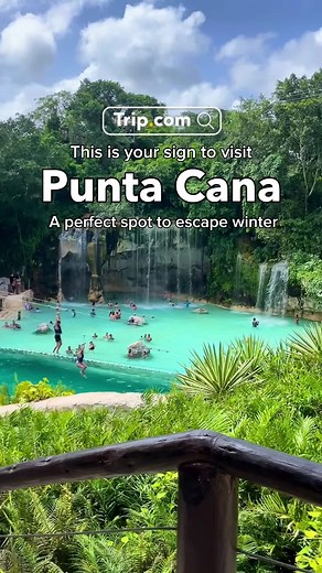 Punta Cana is a stunningly beautiful destination in the Dominican Republic 🌴, offering pristine beaches 🏖️, crystal-clear waters 💦, and lush tropical landscapes 🌺. With a range of activities from golf 🏌️‍♂️ to water sports 🏊‍♀️, and delicious local cuisine 🍴, it's the perfect place to unwind and indulge. Book your trip today and experience the magic of Punta Cana for yourself! ✨ Cr: @Kristina IG @joancarrasco.rd ⬆️Check my bio for more hotels and deals #tripcom #puntacana #fyp #vacation #