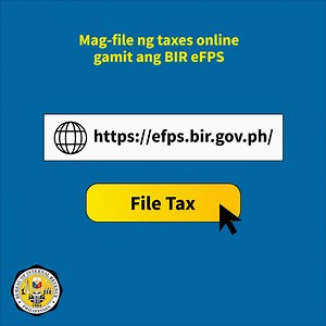 Mas mainam mag-file ng tax returns online sa ngayon, para makaiwas sa abala at manatiling ligtas. Gamitin ang eFPS (Electronic Filing and Payment System) ng BIR sa pag-file ng tax returns online. Pumunta lang sa https://efps.bir.gov.ph/ at mag-log in sa inyong account. Para sa mga walang eFPS account, maari pa rin pong mag-file gamit ang eBIRForms, at magbayad through our e-payment channels. | Bureau of Internal Revenue Philippines