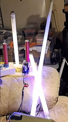 Efficient Tesla Flourescent Tube Lighting demo
