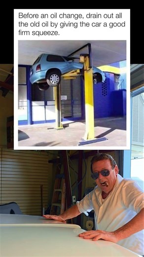 How to drain your oil? 🤣 #mechanic #fail #garage #funny #lol #carrepair #oilchange #oilprice #gas