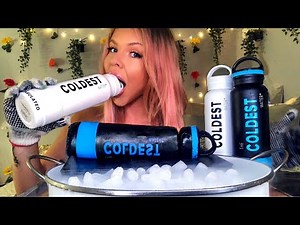 ASMR EDIBLE EATING THE COLDEST WATER BOTTLE (PRANK) * BIG BITES * EATING SHOW MUKBANG 먹방 멜론