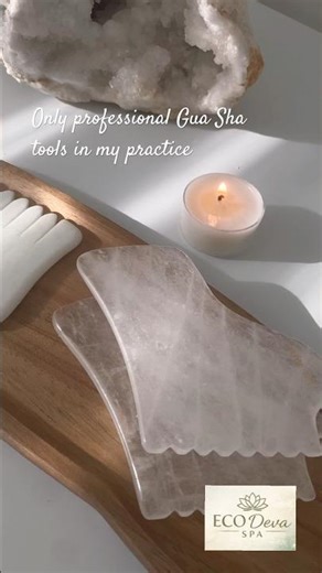 Professional Gua Sha tools I use in my holistic facial treatments.