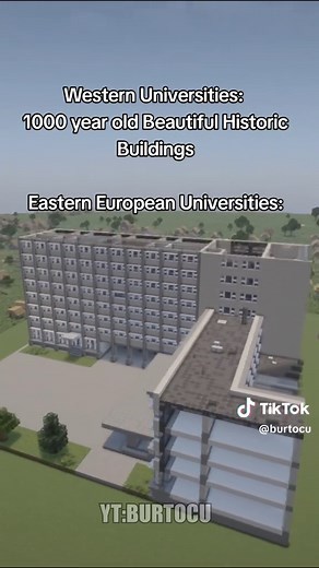 Minecraft Brutalism Build: Eastern European University Timelapse