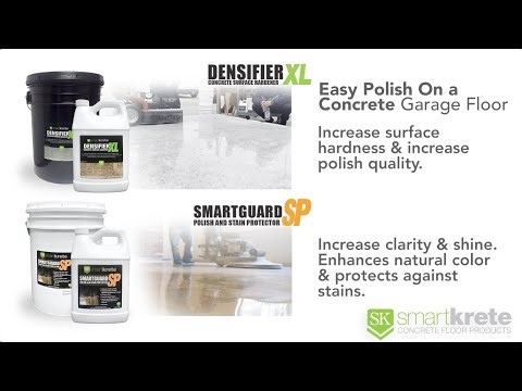 Easy Polish on A Garage Floor with Smartkrete Densifier XL & SmartGuard SP