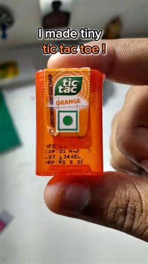 ✨️how I made tiny tic tac toe😍day6/7* #diy #tiny #mini #shorts #tictactoe #games