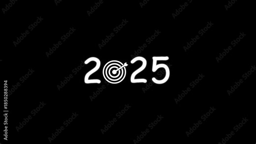 2025 with target icon animation