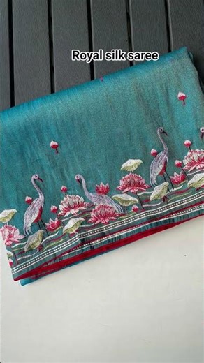 #royal#silk#saree#short#embroidery #festival #weaving #gaban #soft #fashion